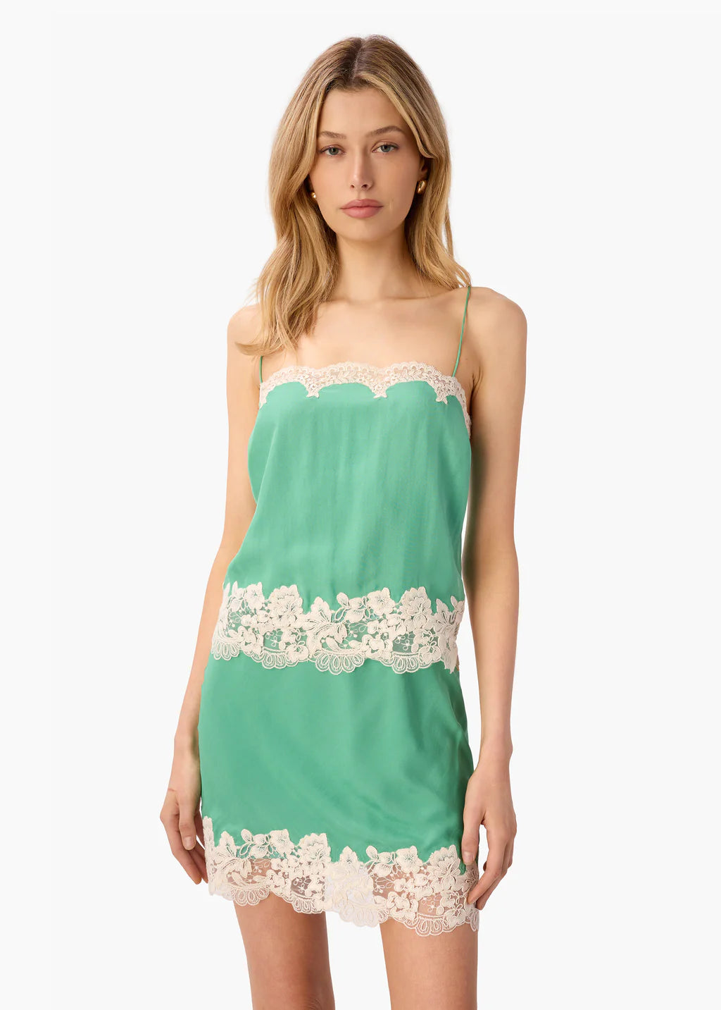 CAMI NYC Inez Silk Mini Skirt Meadow