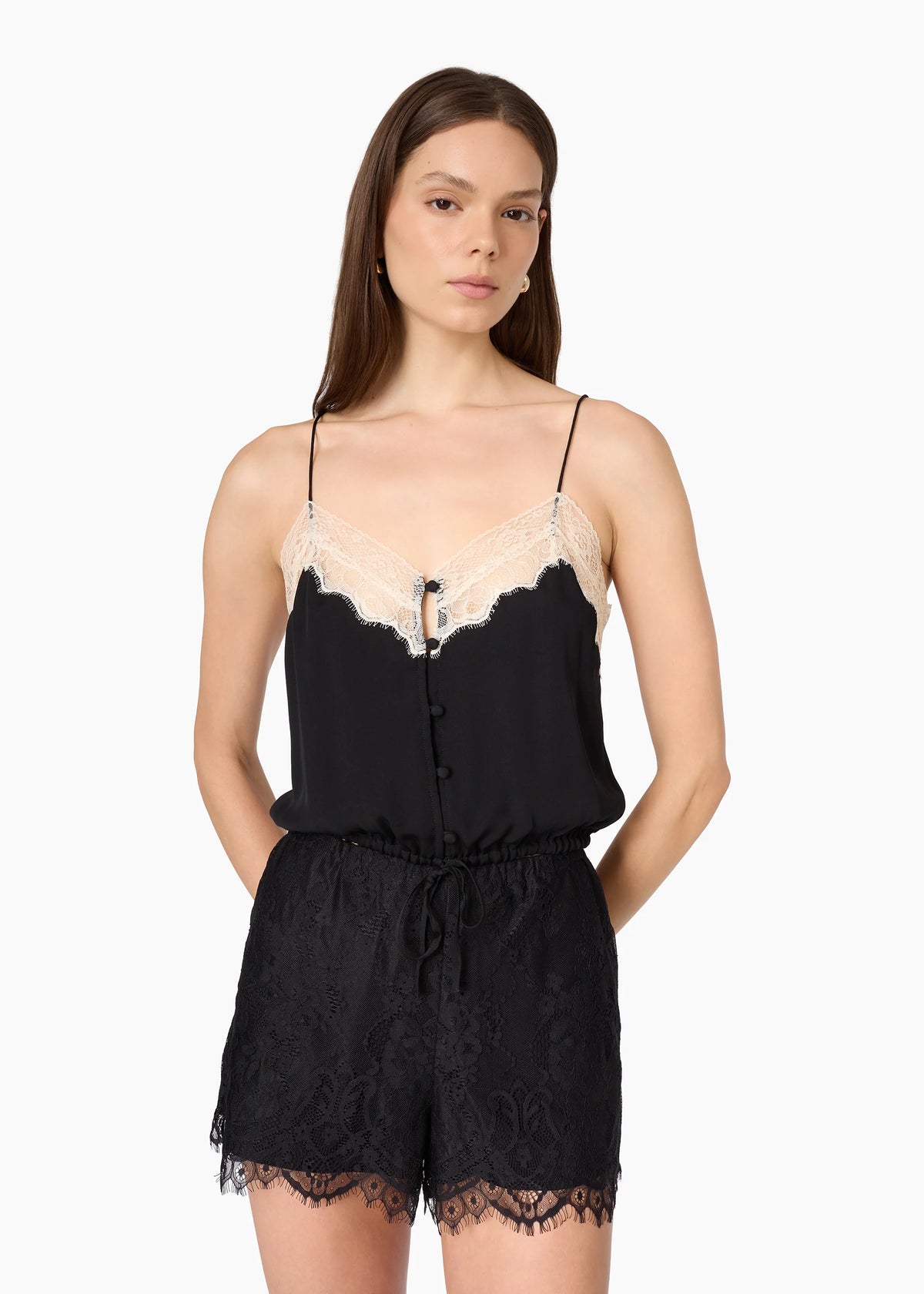 Cami NYC LIBI SILK CAMISOLE BLACK BUTTERY SOFT SILK