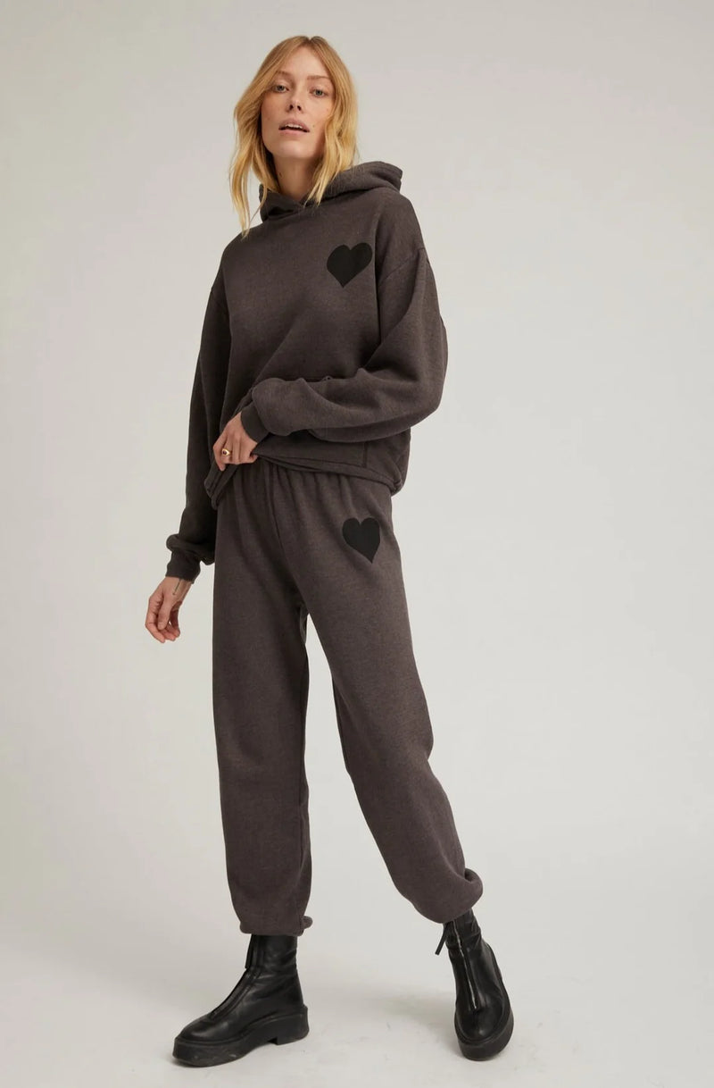 Sprwmn CHARCOAL HEART SWEATPANTS