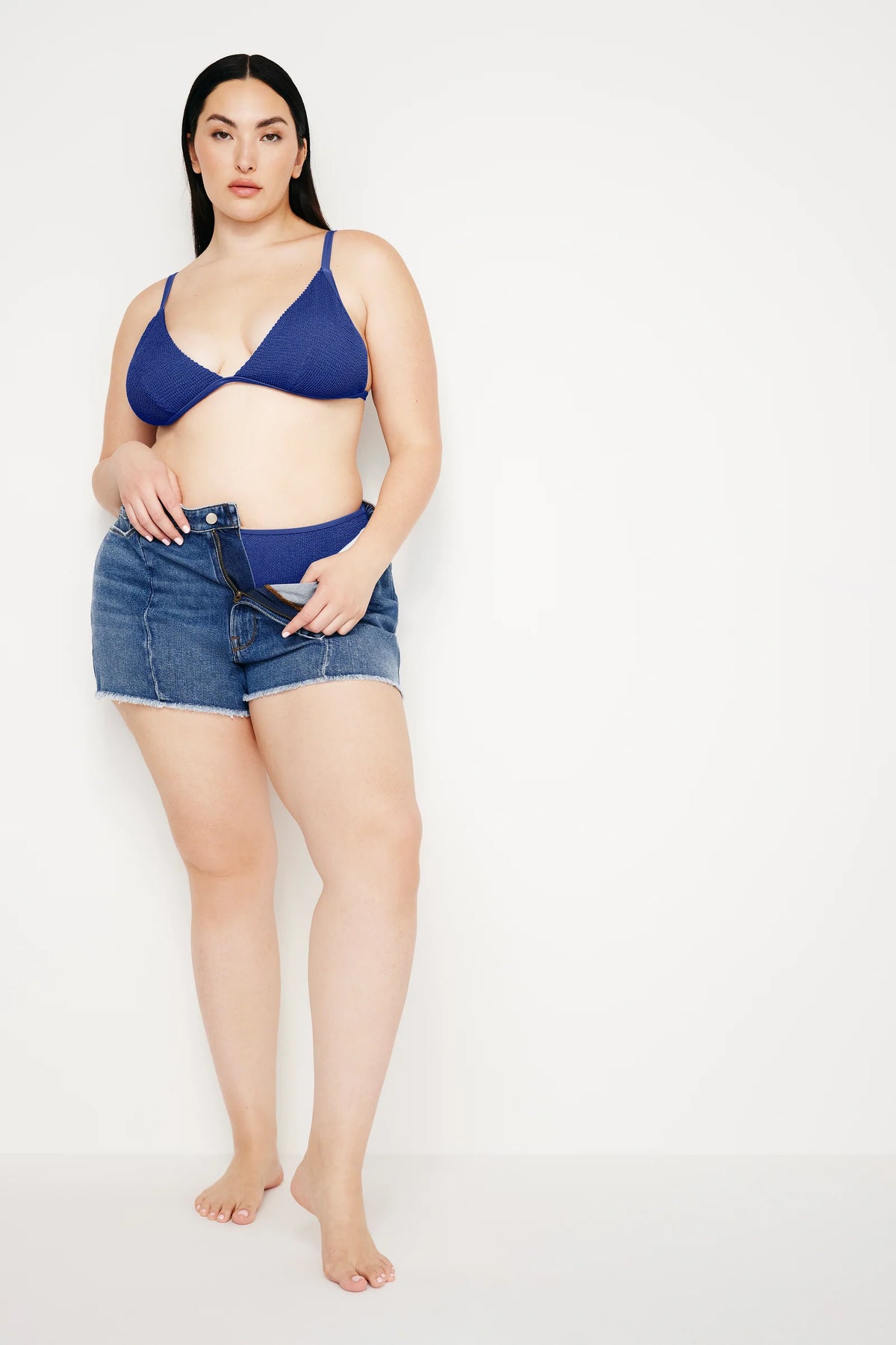 Good American ALWAYS FITS PERFECT FIT BIKINI TOP -Capri blue004