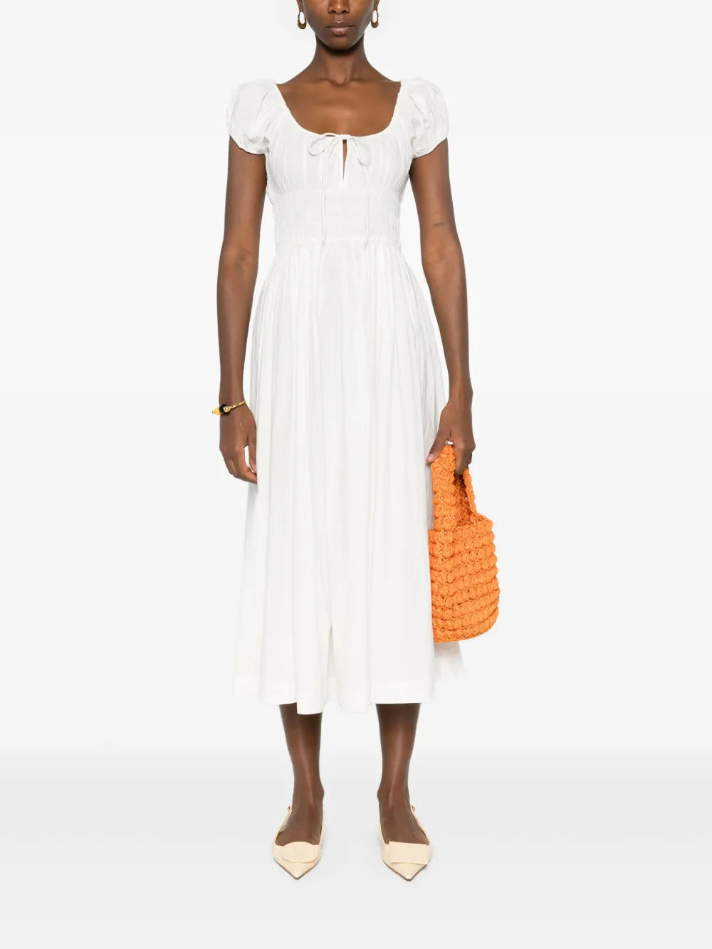 Dôen DÔEN Quinn midi dress In Salt