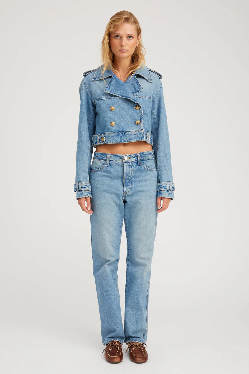 SPRWMN  PARADIS CROPPED DENIM TRENCH