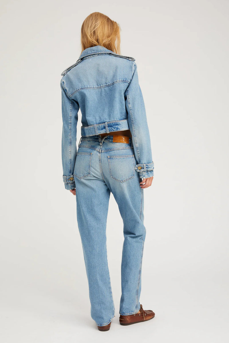 SPRWMN  PARADIS CROPPED DENIM TRENCH