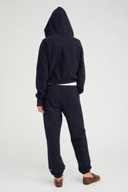 SPRWMN NAVY COTTON MINI LOGO SWEATPANTS