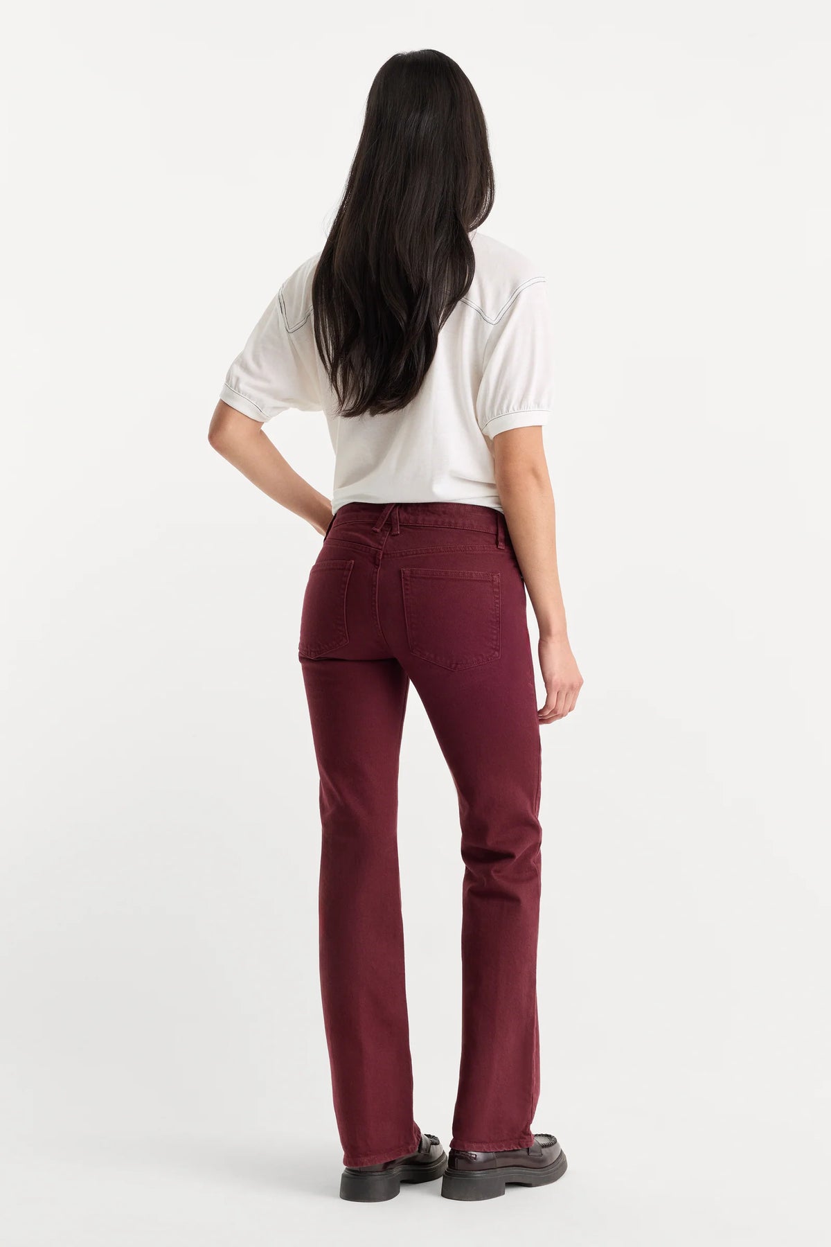 Good American Vintage Low Rise Bootcut Jeans - Berry Noir