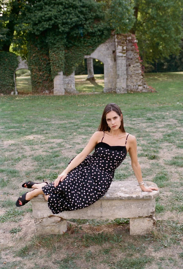 Ciao Lucia Anneli Dupioni Dot Dress