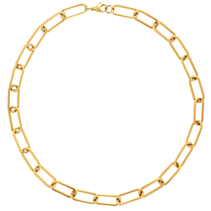 Ellie Vail Jewelry - Ellie Vail - Carla Paperclip Chain Necklace - Gold
