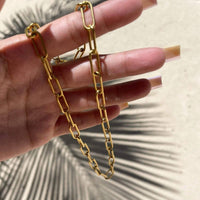 Ellie Vail Jewelry - Ellie Vail - Carla Paperclip Chain Necklace - Gold