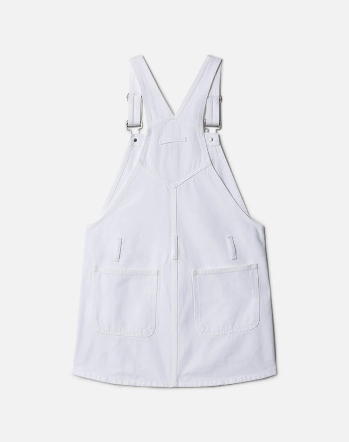 RE/DONE THE OVERALL DRESS WHITE