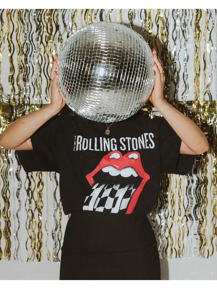 CONCEPTS RENO Rolling Stones Zip Code Night Black Thrifted Graphic Tee