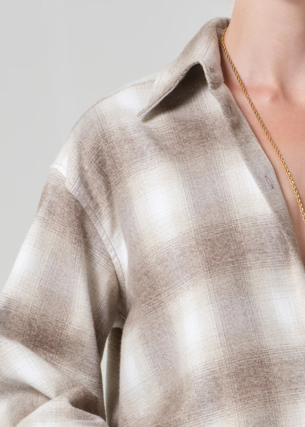 Citizens of Humanity Ana Cropped Shirt In Schiffer Plaid