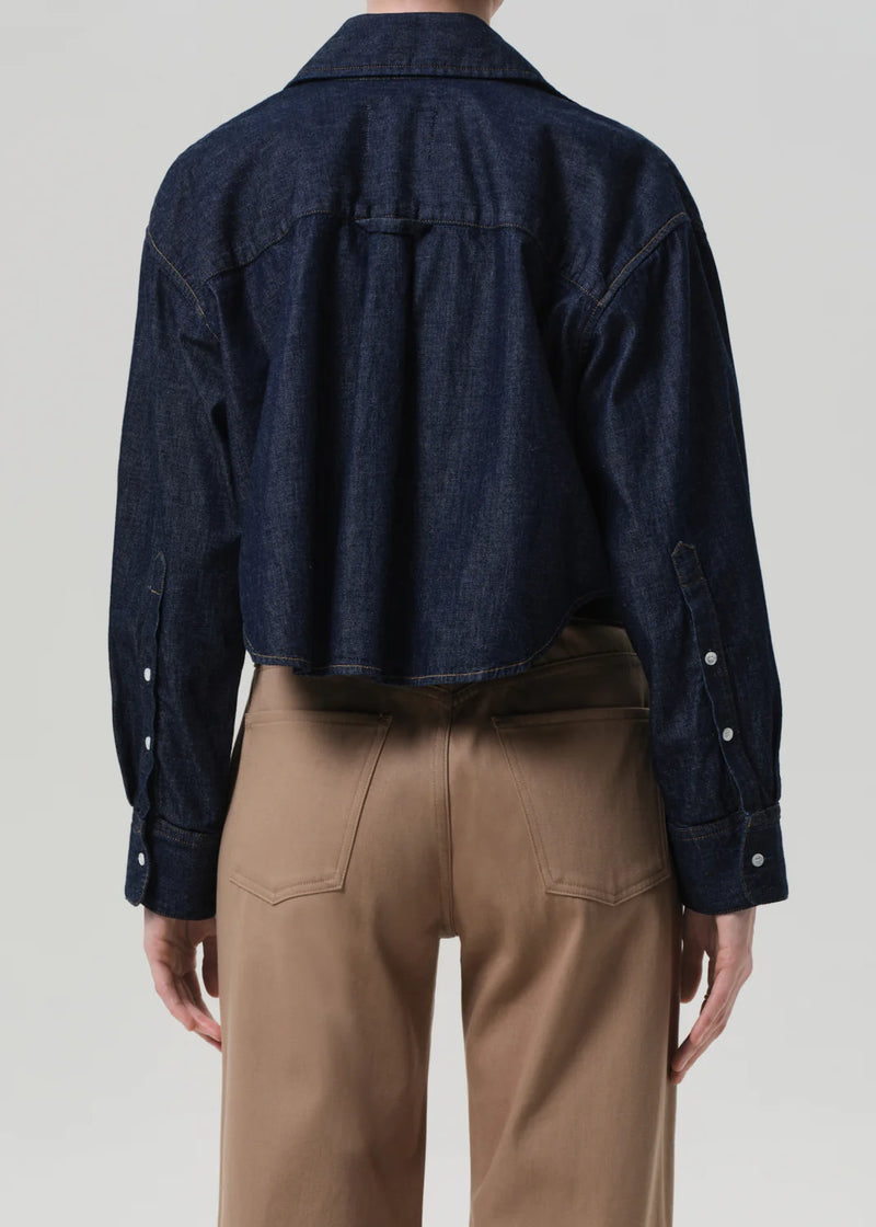 Citizens of Humanity Ana Cropped Shirt In Piave