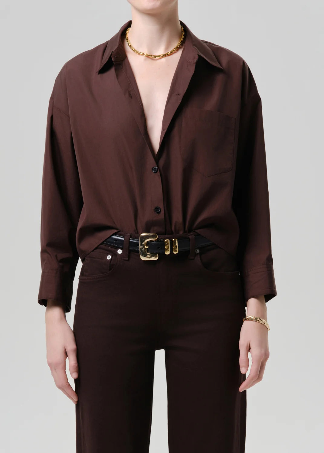 Citizens of Humanity Petit Ami Shirt In Brun