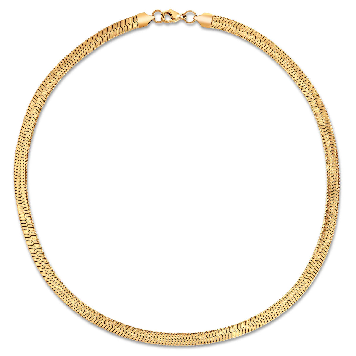 Ellie Vail Jewelry - Ellie Vail - Paola Herringbone Chain Necklace - gold