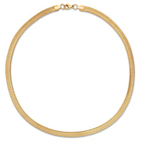 Ellie Vail Jewelry - Ellie Vail - Paola Herringbone Chain Necklace - Yellow Gold