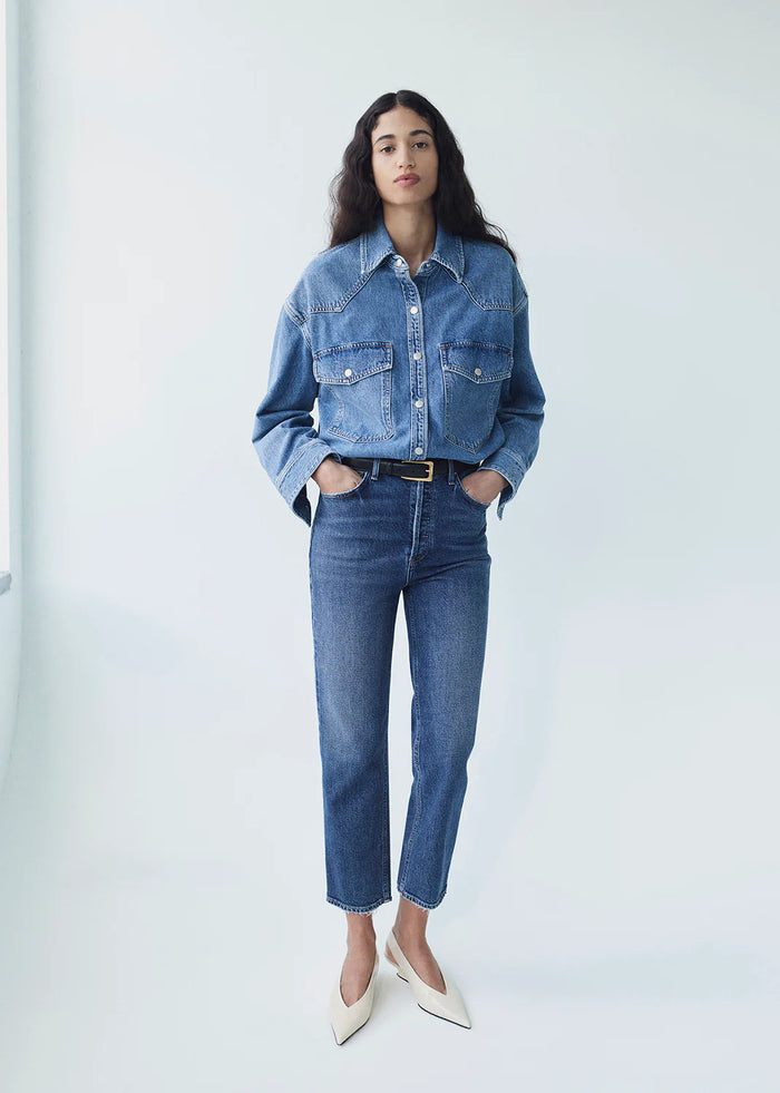Agolde 90'S PINCH WAIST CROP IN SOLACE