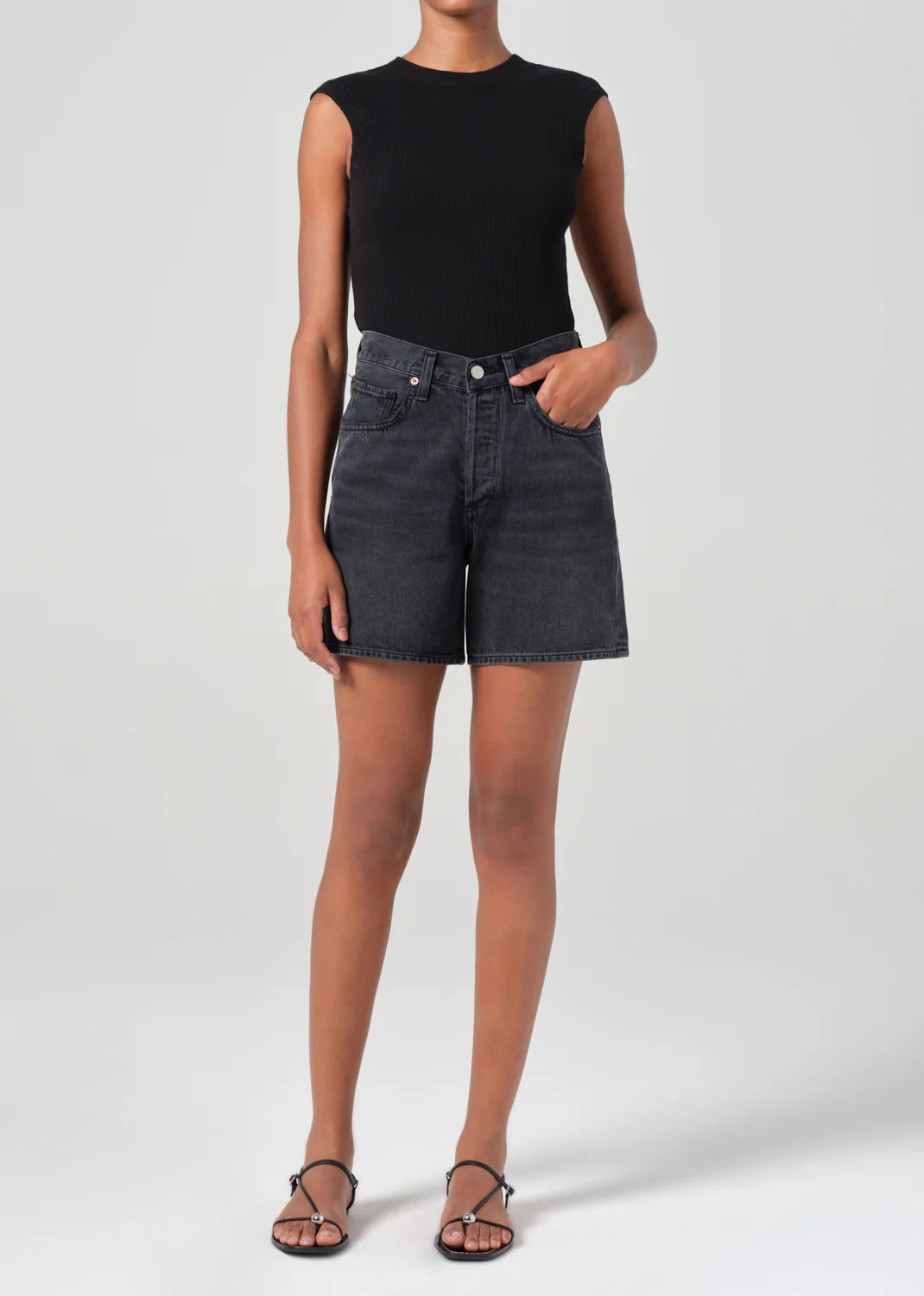 AGOLDE V-WAIST SHORT IN BOUNCE