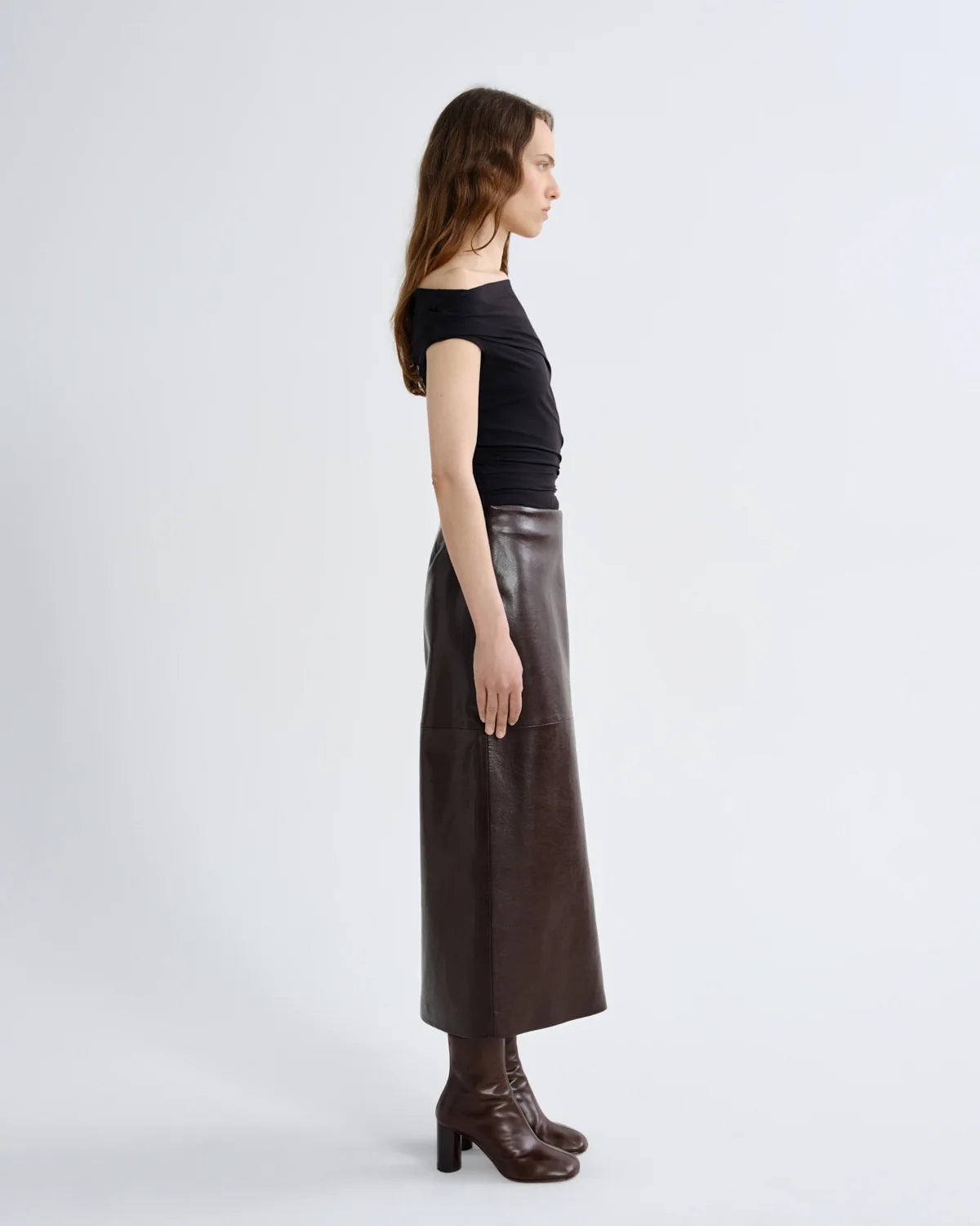 AGOLDE HIKSON SKIRT (RECYCLED LEATHER) Madera