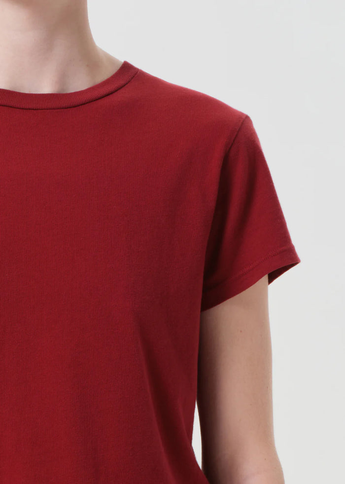 Agolde ADINE SHRUNKEN TEE IN BRICK