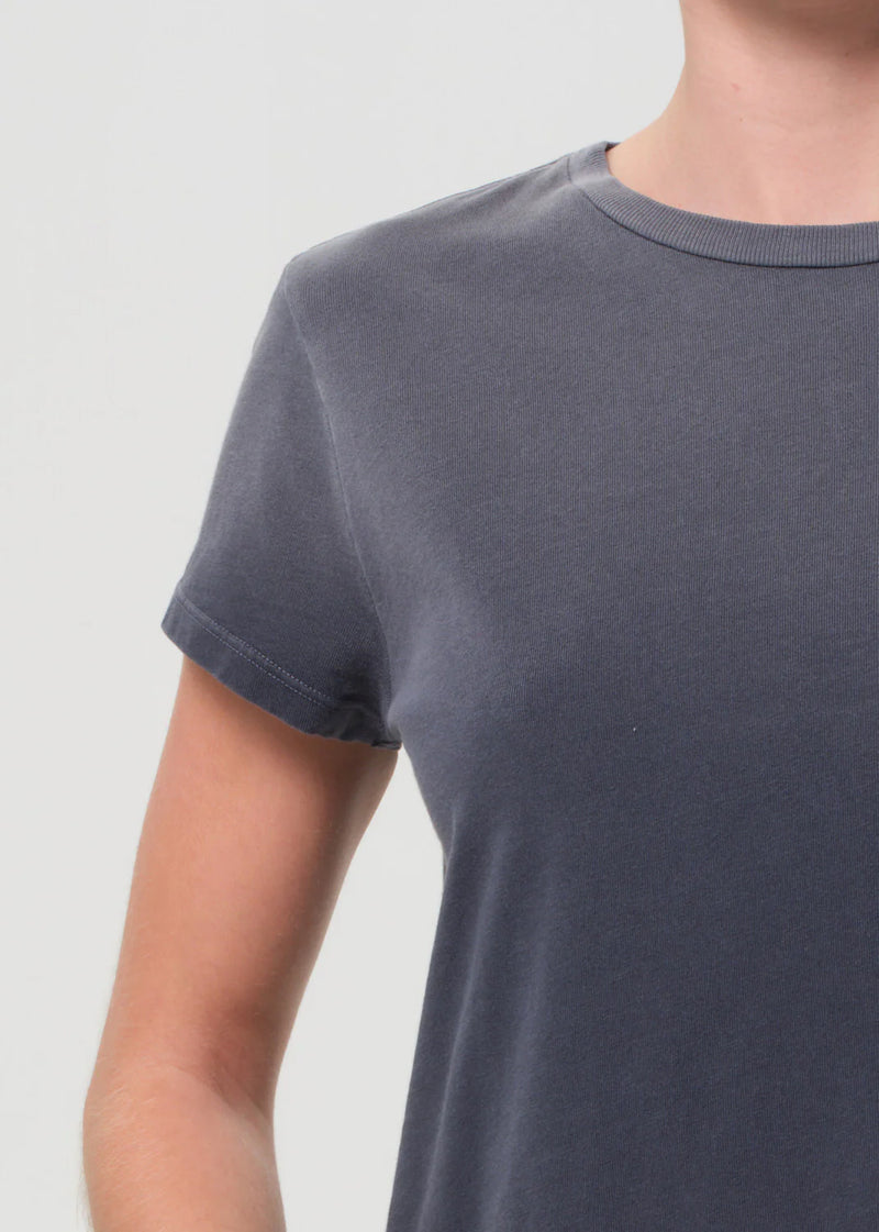 Agolde ADINE SHRUNKEN TEE IN WINDSTORM