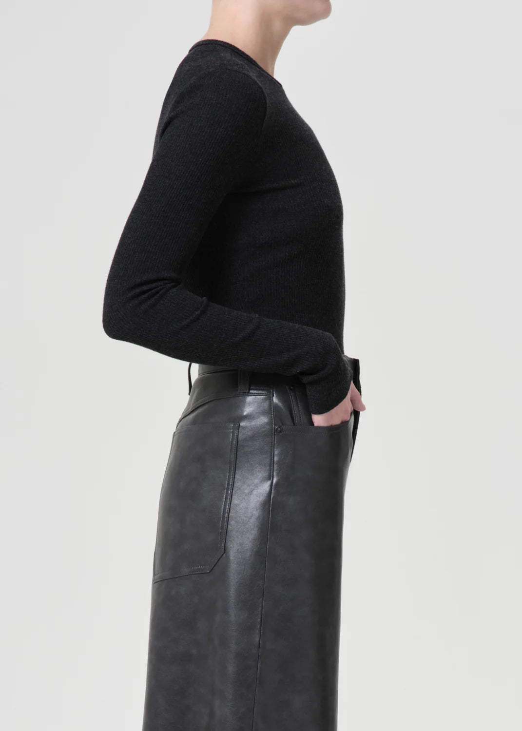 Agolde DELPHI SLIM TEE IN KATNISS