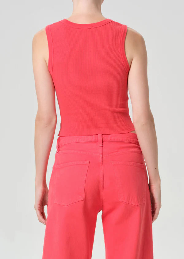 Agolde Shrunken Poppy Tank In Carnival