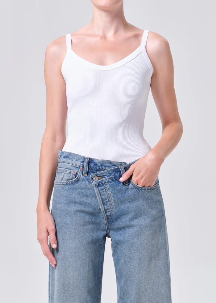 Agolde JORDAN TANK IN WHITE