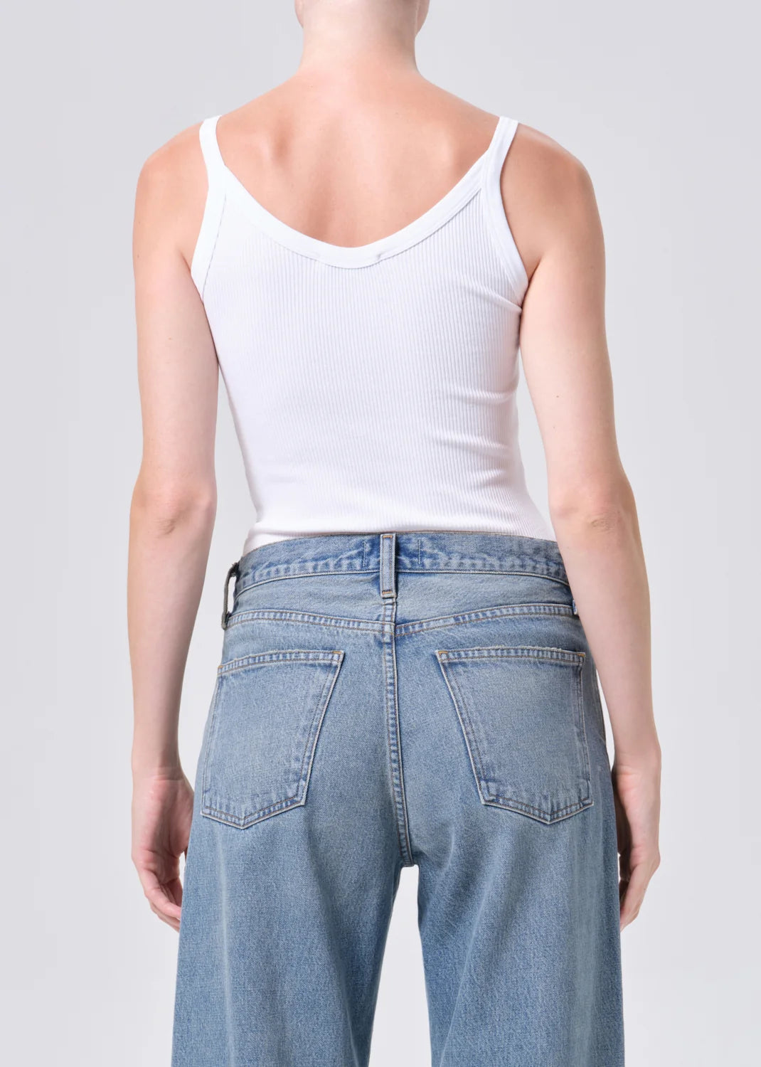 Agolde JORDAN TANK IN WHITE
