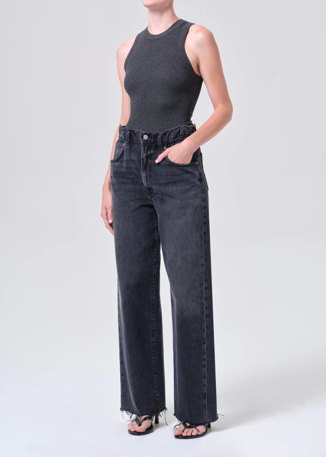 AGOLDE Leigh Tank - Charcoal Heather