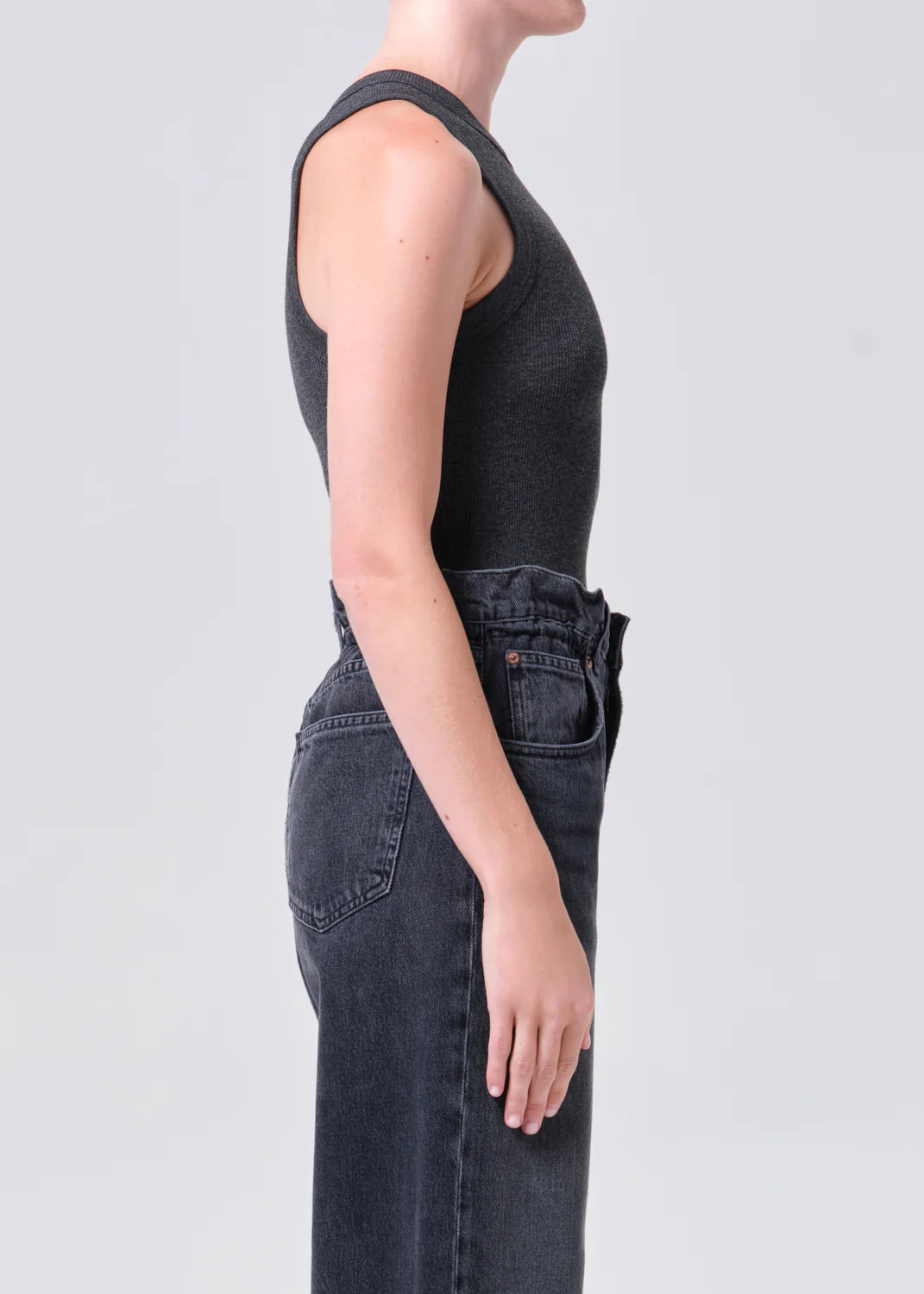 AGOLDE Leigh Tank - Charcoal Heather