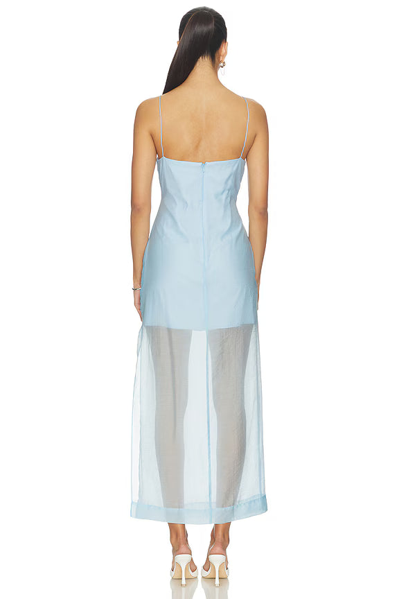 Amanda Uprichard Jenny Midi Dress - Baby Blue