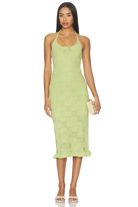 Amanda Uprichard Milena Dress in Pistachio