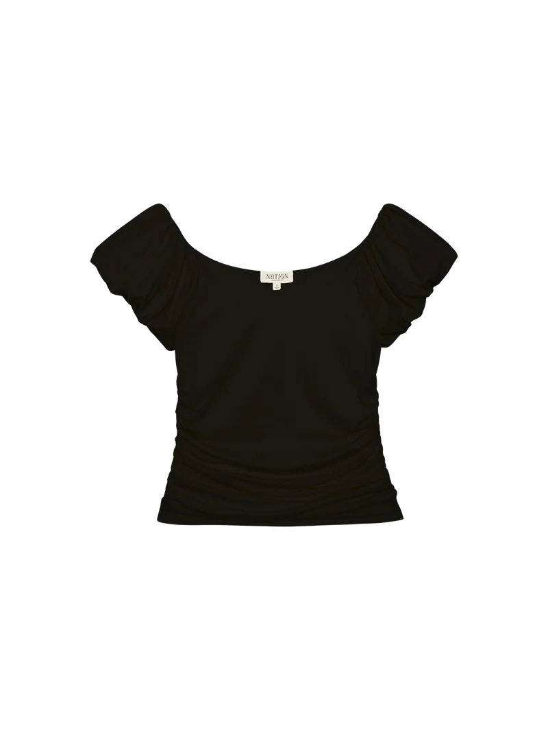 Nation LA Angelica Top in Jet Black