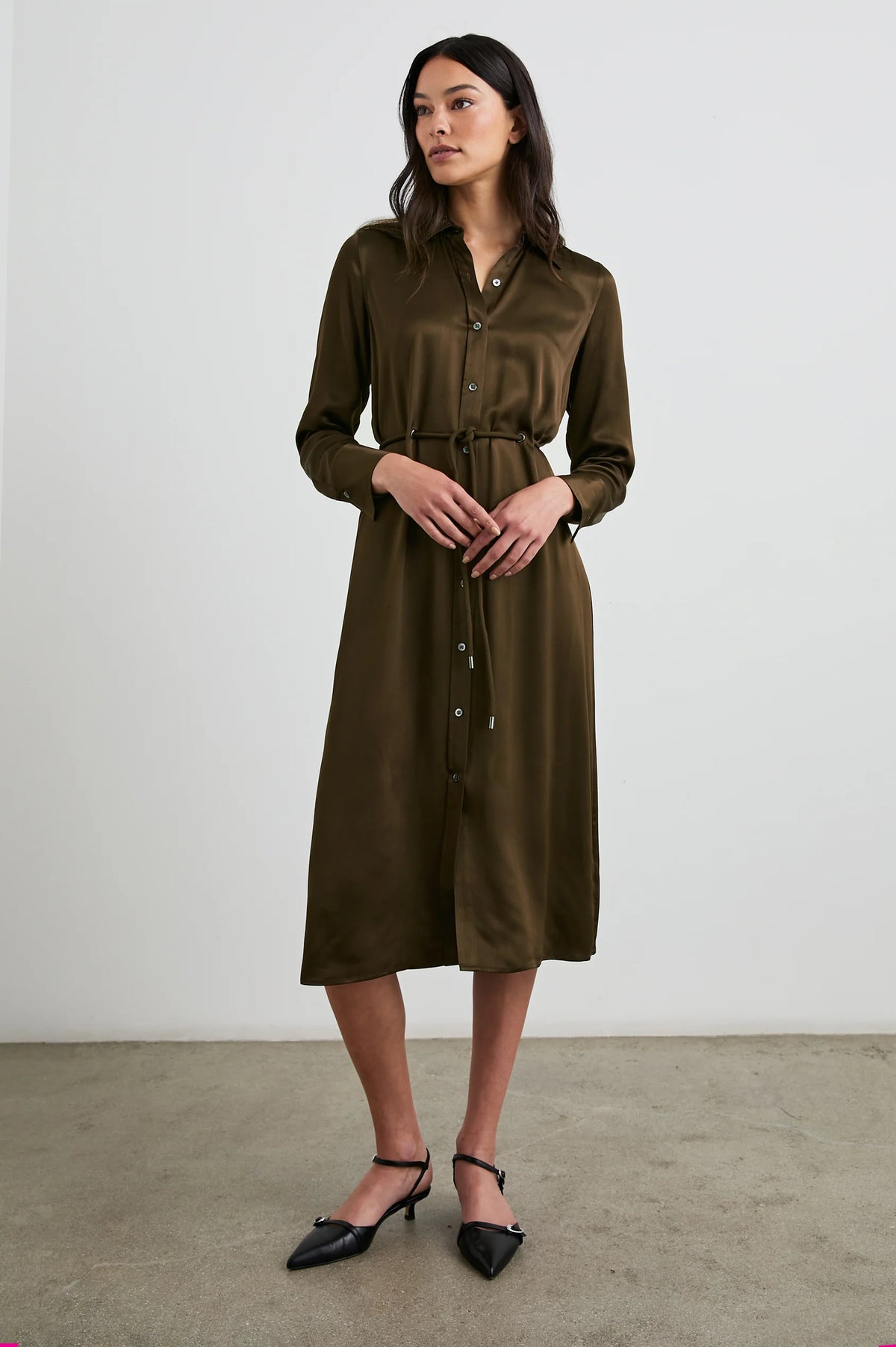 Rails Anina Dress Dark Moss