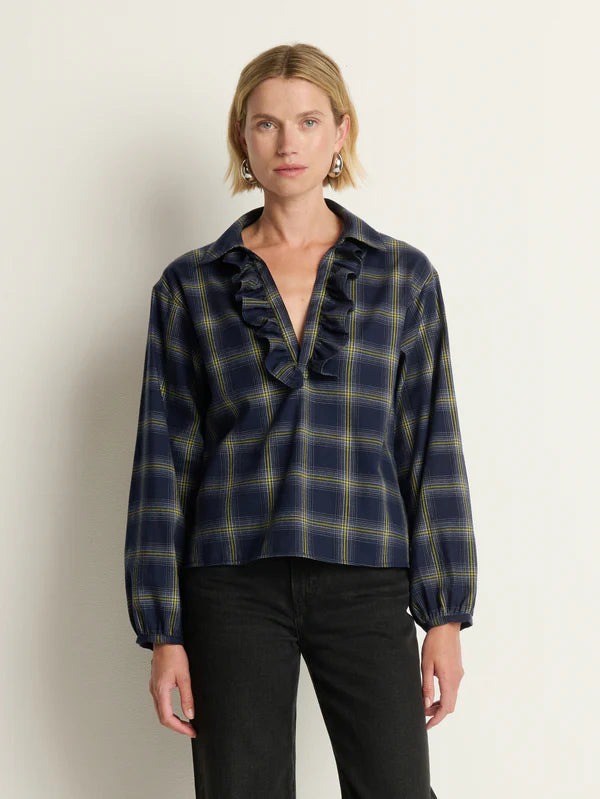 Nation Ltd Beckett Blouse Starry Night Plaid