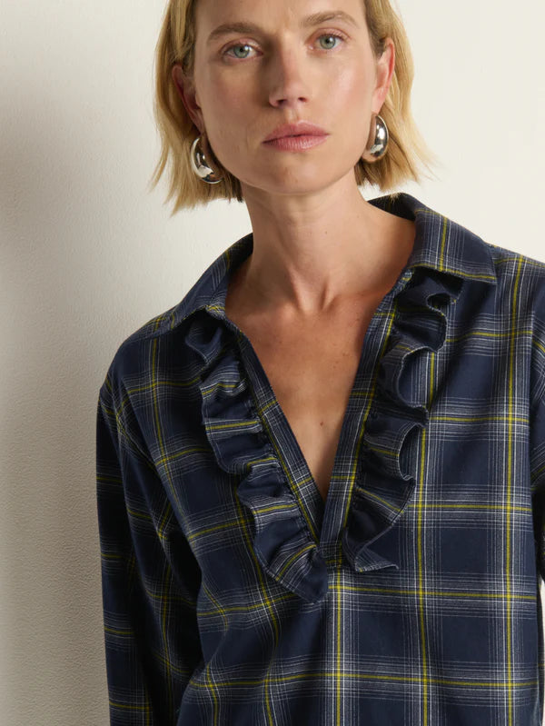 Nation Ltd Beckett Blouse Starry Night Plaid