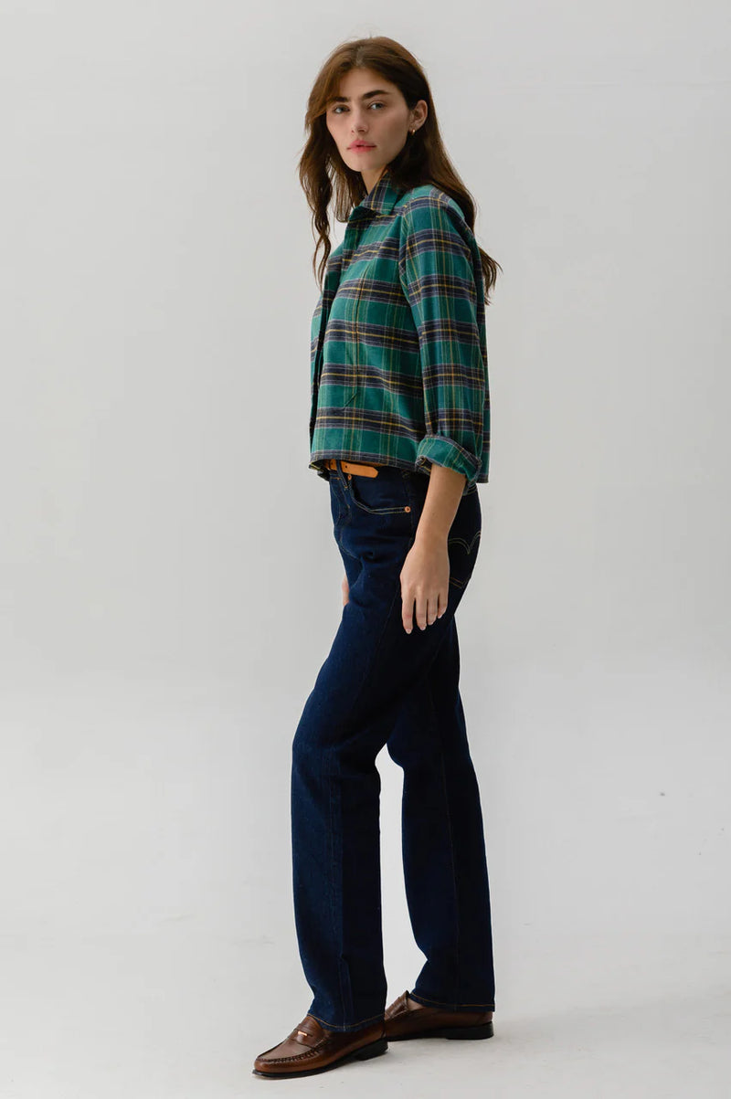 Wear Cissa The BIB Shirt, Japanese Flannel Green Plaid