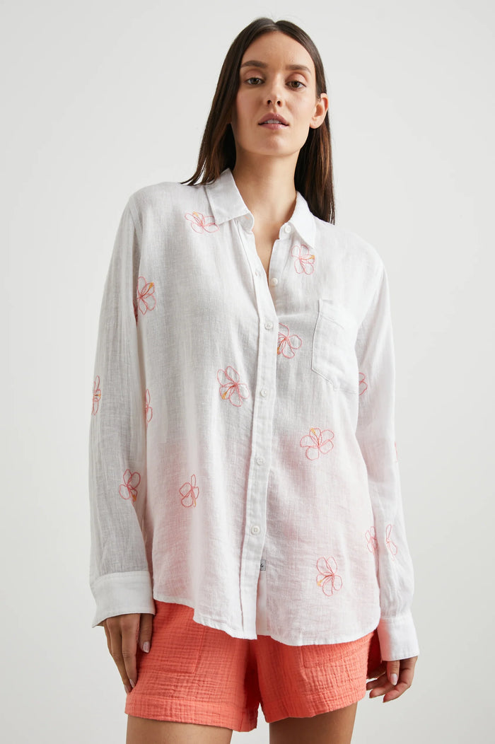 *RAILS Charli Shirt Hibiscus Embroidery*