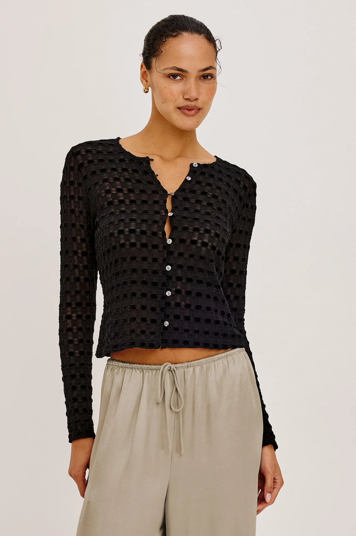 Rails Cyrah Top Black Checkerboard