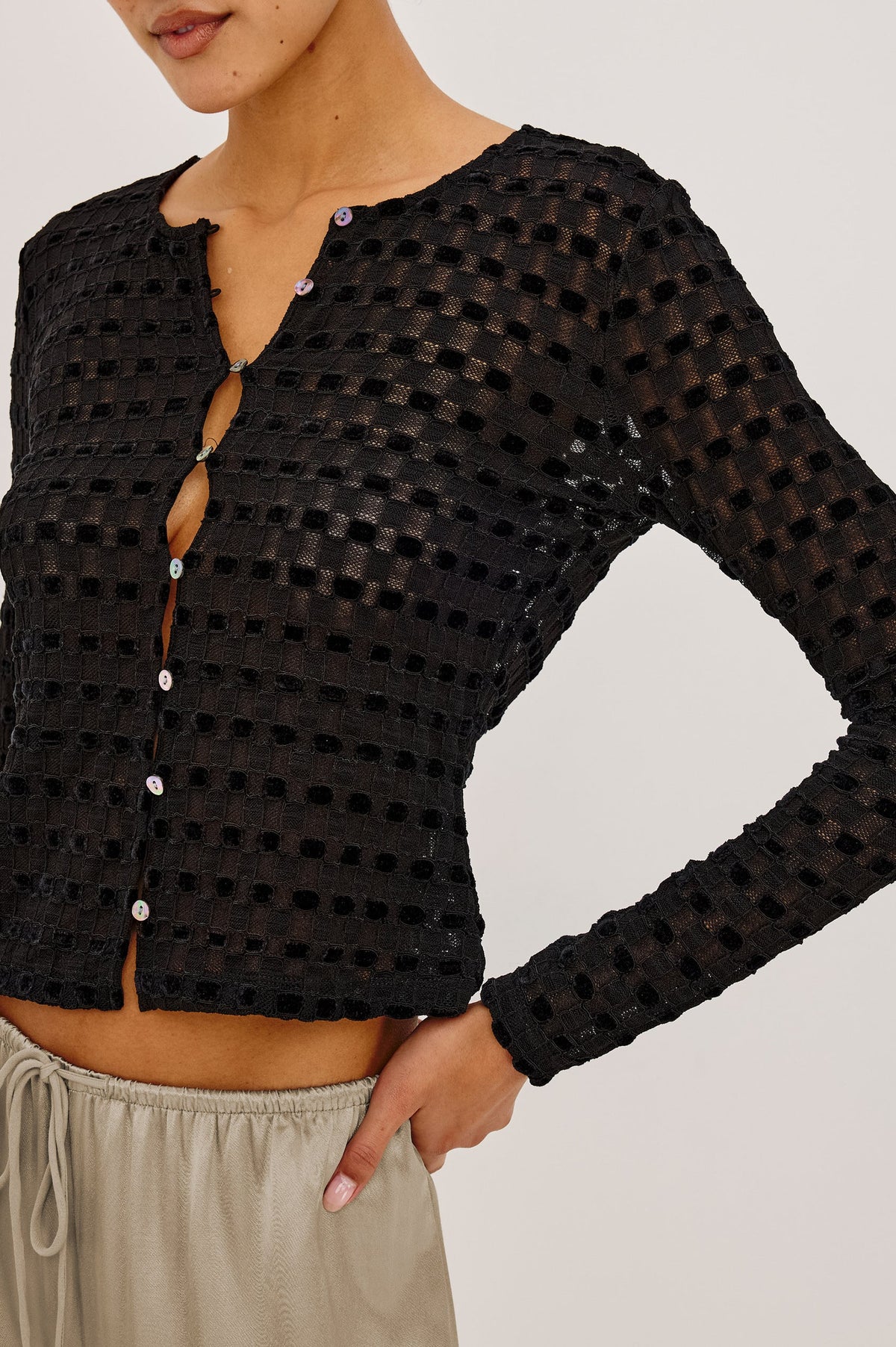 Rails Cyrah Top Black Checkerboard