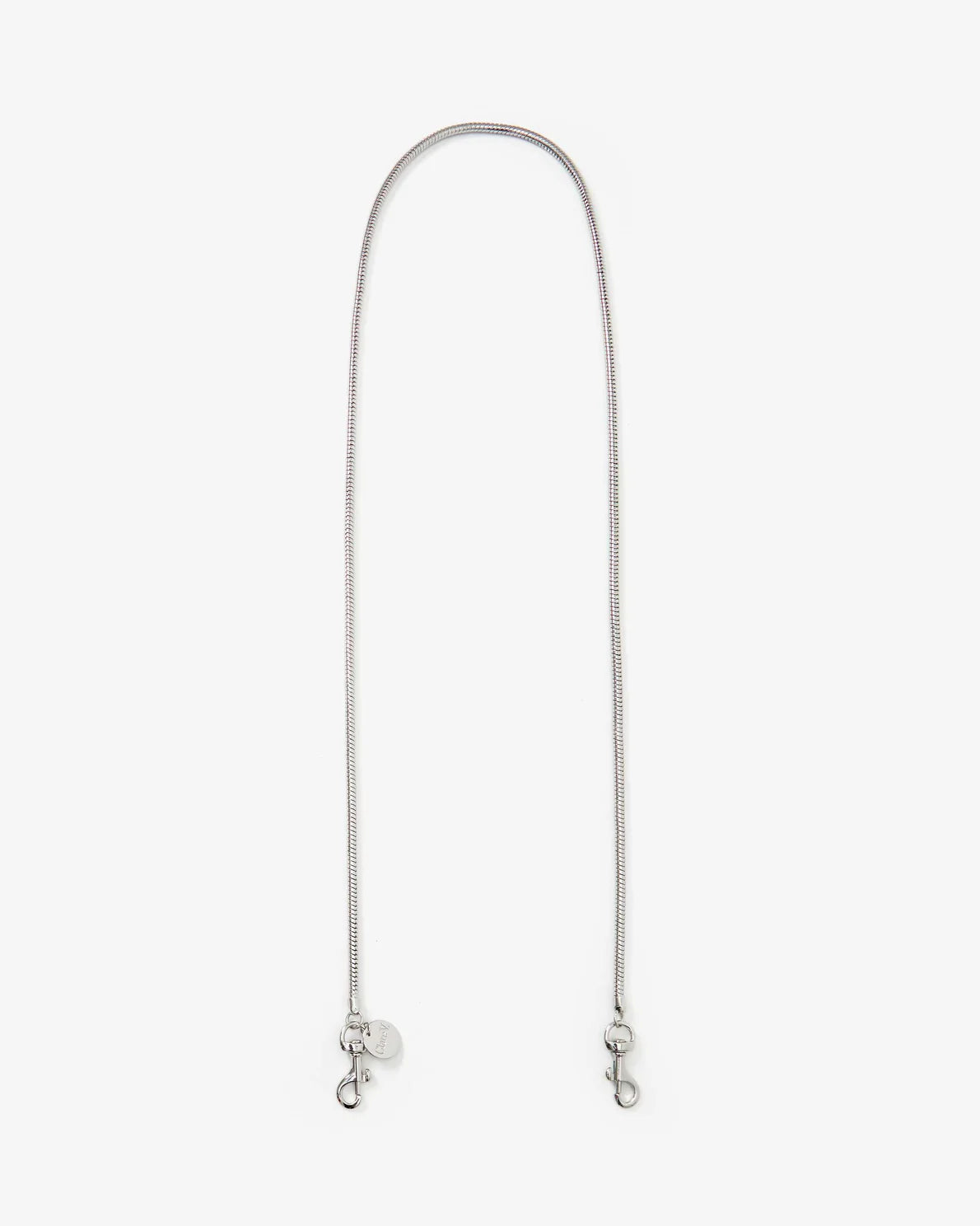 Clare V. Snake Chain Crossbody Strap 5mm Silver