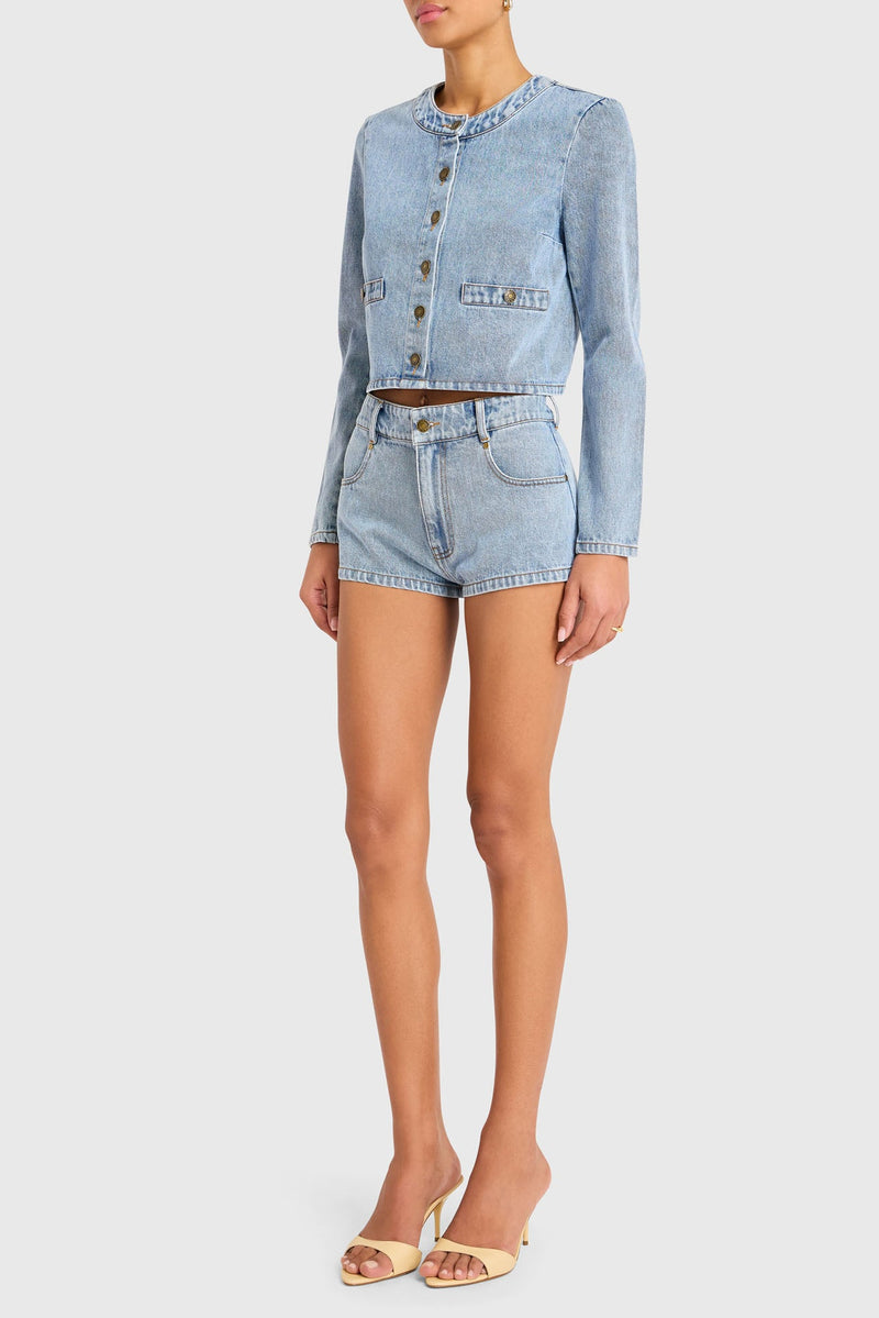 Amanda Uprichard LONG SLEEVE BRASWELL TOP