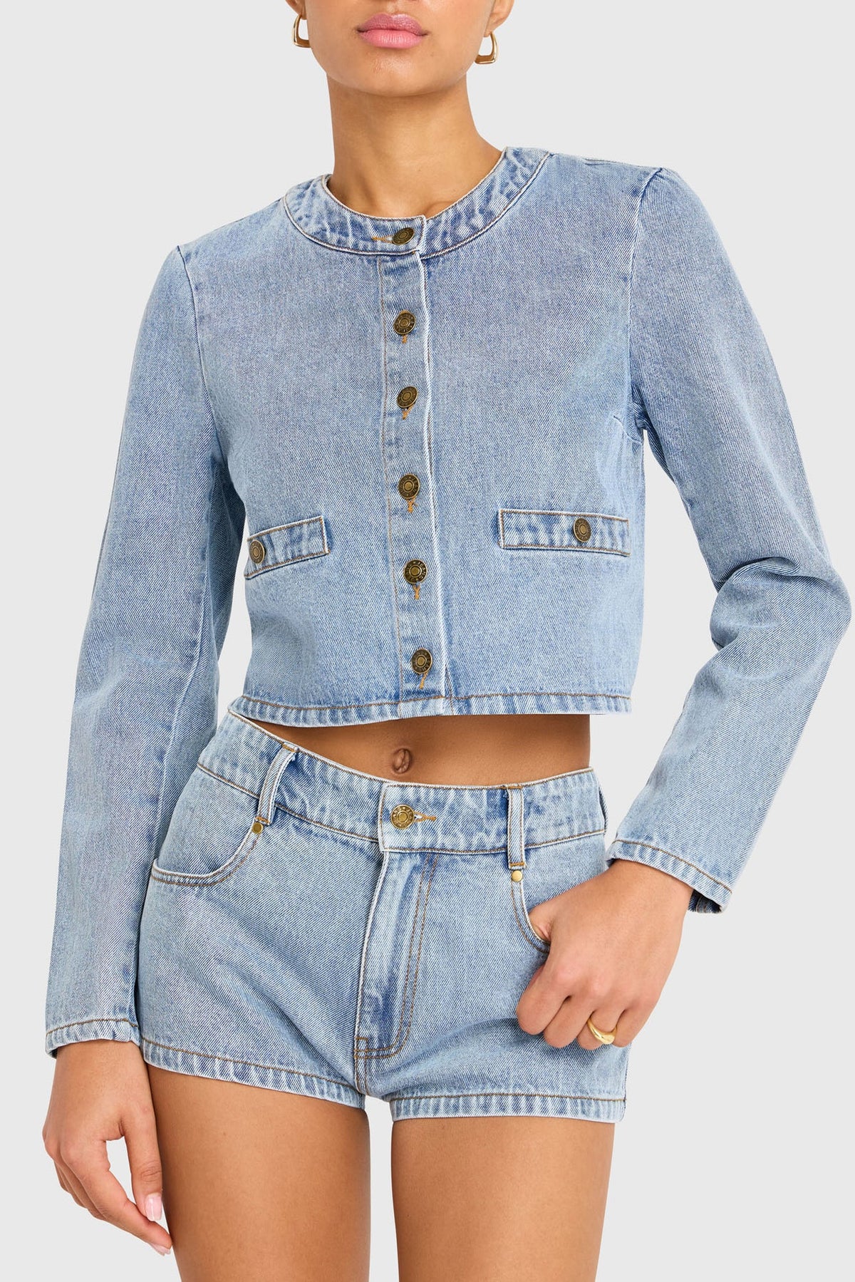 Amanda Uprichard LONG SLEEVE BRASWELL TOP