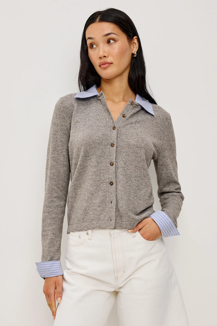 Rails Eryn Cardigan Heather Grey Poplin Mix