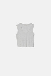 ELWOOD MALIBU CROP TANK ASH GREY