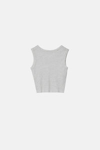 ELWOOD MALIBU CROP TANK ASH GREY