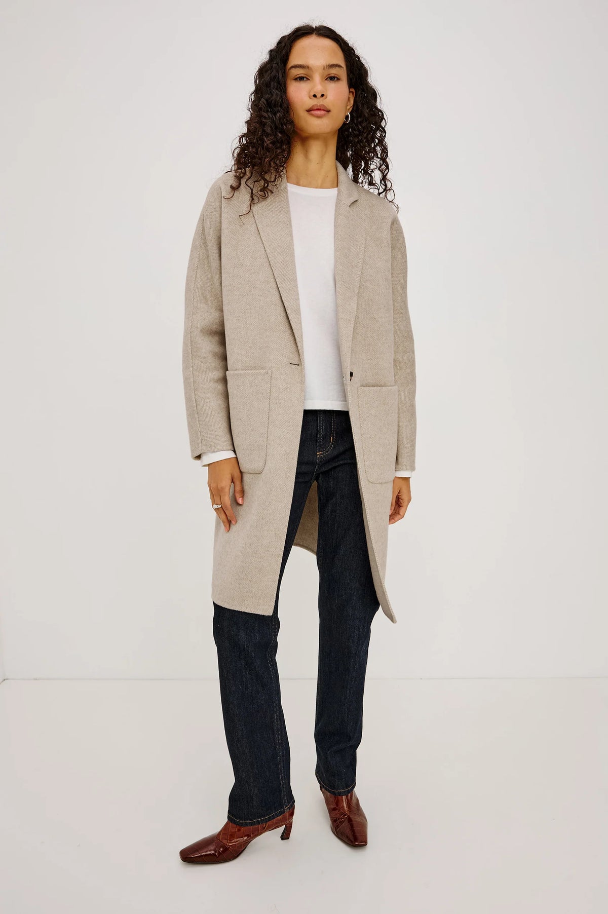 Rails Everest Coat Oat Herringbone