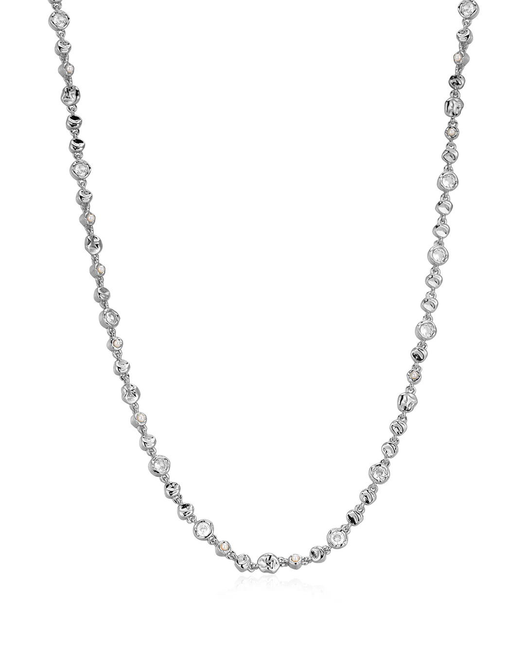 Luv Aj THE ECLECTIC TENNIS NECKLACE Silver