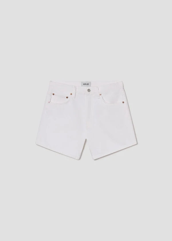 Agolde Parker Long Short In Marshmallow