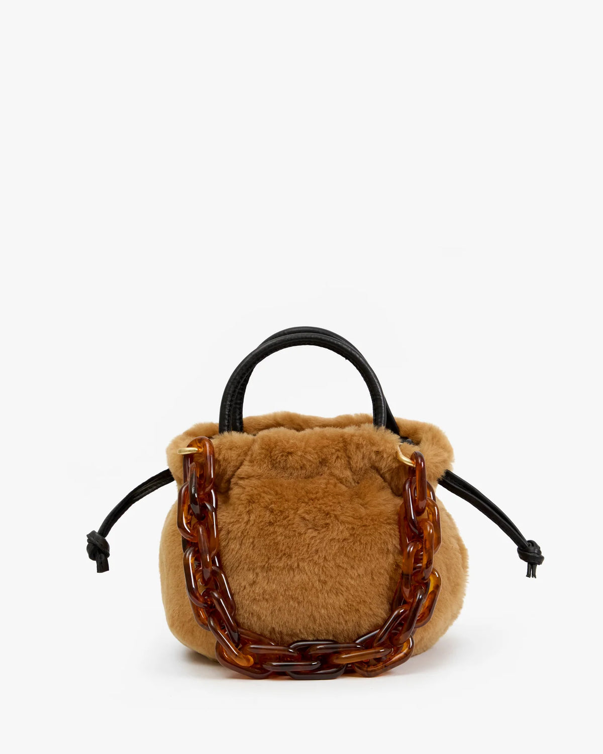 Clare V. EMMA W/ TOP HANDLE Teddy Shearling